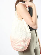 Schoudertas Filet Katoen Tie & Dye Vanessa bruno Veelkleurig filet 34V40700-vue-porte