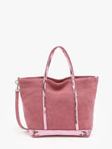 Handtas Cabas Linnen En Pailletten Vanessa bruno Roze cabas lin 31V40435