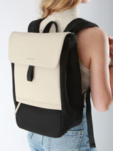 Business Rugzak 1 Compartiment Met 15" Laptopvak Kapten and son Beige backpack FYN2-vue-porte