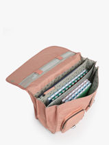 Boekentas 3 Compartimenten Cameleon Roze vintage color VIC-CA41-vue-porte