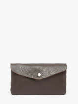 Portemonnee Leder Milano Bruin caviar CA23113