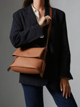 Cross Body Tas Cavalier Leder Etrier Bruin cavalier ECLR135M-vue-porte