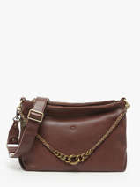 Cross Body Tas Vintage Leder Mila louise Violet vintage 3822C