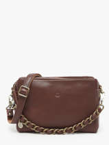 Cross Body Tas Vintage Leder Mila louise Violet vintage 23673LC