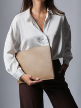 Longchamp Le foulonn Papierhouder Beige-vue-porte