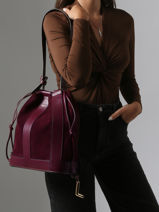 Bucket Bag M Elles Leder Lancel Violet elles A13360-vue-porte