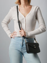 Cross Body Tas Saffiano David jones Zwart saffiano 5-vue-porte