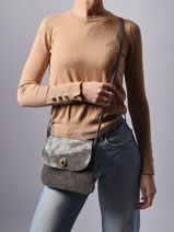 Cross Body Tas Totally Leder Pieces Grijs totally 17138919-vue-porte