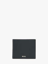 Portefeuille Met Portemonnee Grained Leder Hugo boss Blauw grained HLM416N