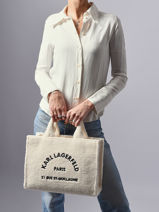 Handtas Rue St Guillaume Shearling Karl lagerfeld Wit rsg A4W50013-vue-porte