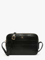 Cross Body Tas Croc Embossed Mono Calvin klein jeans Zwart croc embossed mono 4F3285G