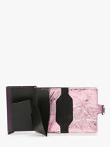 Kaarthouder Mini Wallet Crunch Leder Secrid Roze crunch MCR-vue-porte