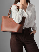 Longchamp Epure Schoudertas Bruin-vue-porte