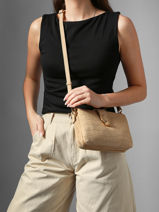 Cross Body Tas Equestre Croco Leder Etrier Beige equestre croco EECQ0143-vue-porte