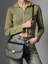 Cross Body Tas Wt Safiano Miniprix Zwart wt safiano F6918-vue-porte