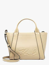 Handtas K/ville Leder Karl lagerfeld Beige k ville B1W30067