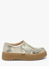Derby Veterschoenen Met Platformzool Uit Leder Clarks Goud women 26186300
