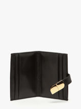 Portefeuille Vintage Leder Nat et nin Zwart vintage AUDE-vue-porte