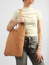 Schoudertas Suedine Kba Lancaster Bruin suedine kba 61-vue-porte