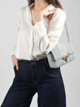 Cross Body Tas Moon M Tress�  Vanessa bruno Blauw moon 7V40533-vue-porte