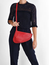 Cross Body Tas Large City Perle Leder Nathan baume Rood n city 1-vue-porte