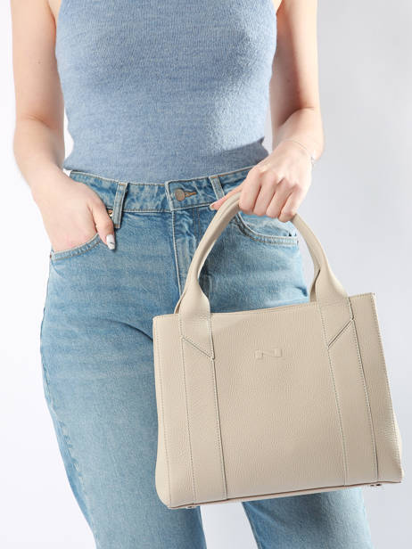 Handtas Breda Leder Nathan baume Beige mondrian 2 ander zicht 1