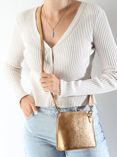 Cross Body Tas Nine Leder Milano Goud nine NI23117N ander zicht 1