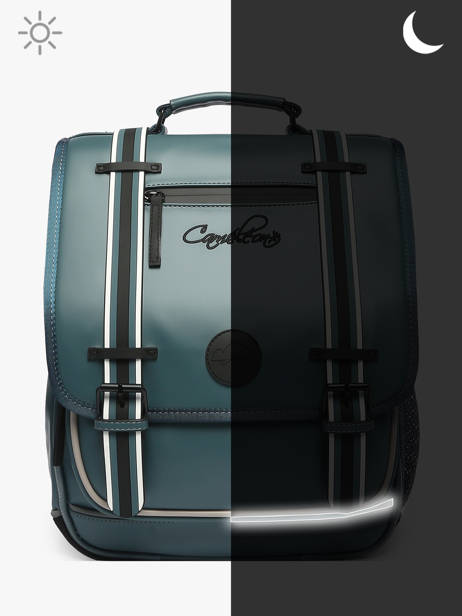 Rugzak Vintage North 2 Compartimenten Cameleon Blauw vintage north 28349-22 ander zicht 8