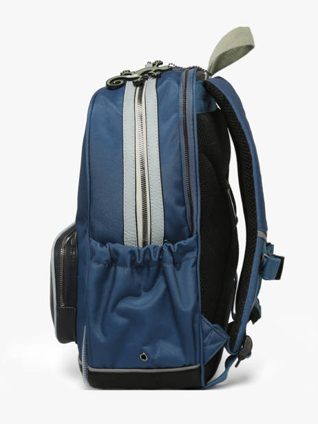 Rugzak 2 Compartimenten Cameleon Groen vintage urban SO40 ander zicht 2