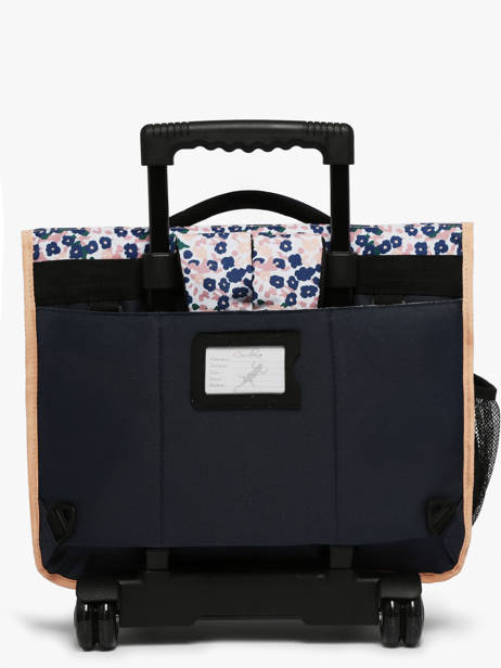 Boekentas Op Wieltjes Kind 3 Compartimenten Cameleon Blauw actual CR41 ander zicht 5