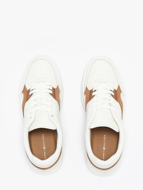 Sneakers Uit Leder Tommy hilfiger Wit men 55510LB ander zicht 4