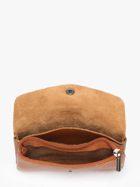 Portemonnee Leder Milano Bruin caviar CA23113 ander zicht 1