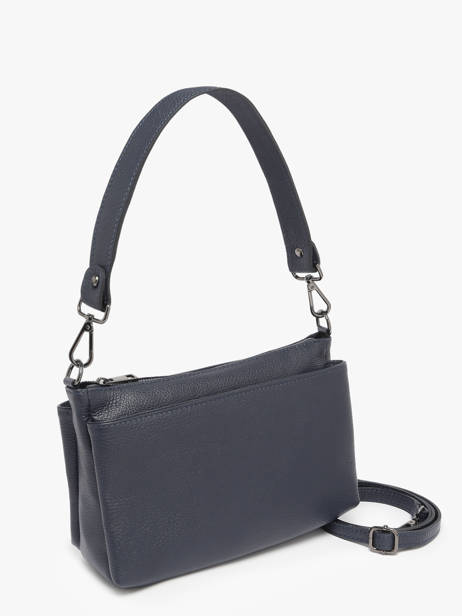 Cross Body Tas Caviar Leder Milano Blauw caviar CA25066 ander zicht 1