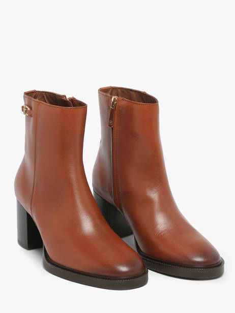 Enkellaarsjes Met Hak Uit Leder Tommy hilfiger Bruin accessoires 8864GOC ander zicht 1
