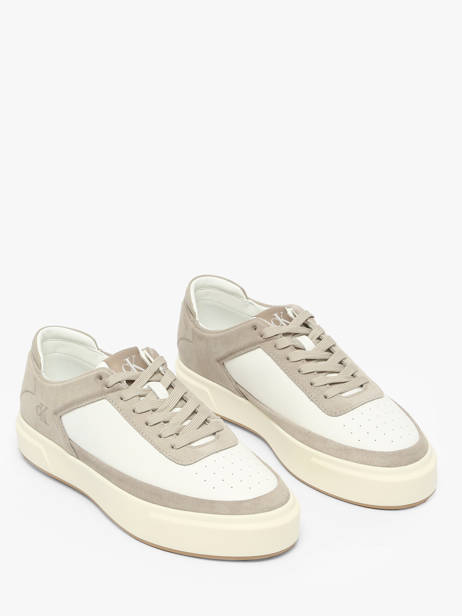 Sneakers Uit Leder Calvin klein jeans Wit men YM01354 ander zicht 2
