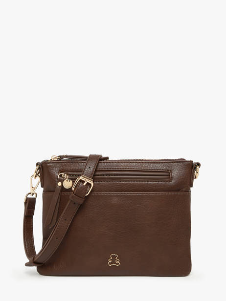 Cross Body Tas Zip Lulu castagnette Bruin zip ZAHARA