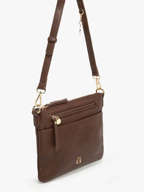 Cross Body Tas Zip Lulu castagnette Bruin zip ZAHARA ander zicht 1