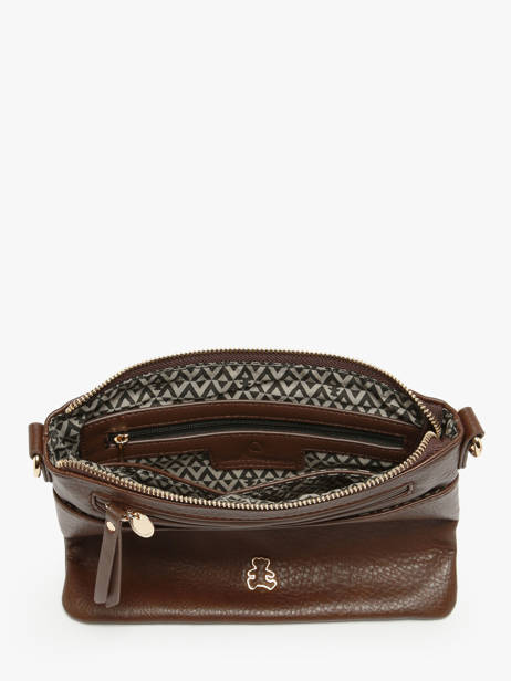Cross Body Tas Zip Lulu castagnette Bruin zip ZAHARA ander zicht 2