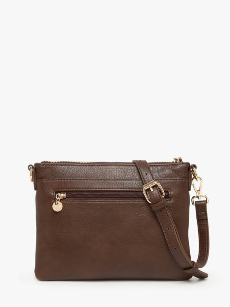 Cross Body Tas Zip Lulu castagnette Bruin zip ZAHARA ander zicht 3