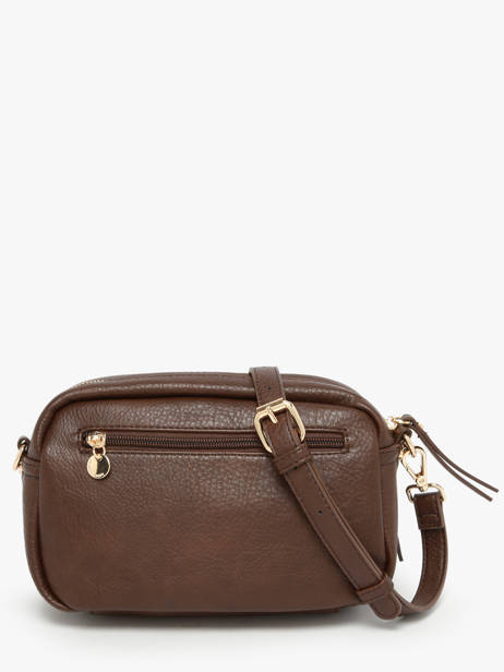 Cross Body Tas Zip Lulu castagnette Bruin zip ZAER ander zicht 3