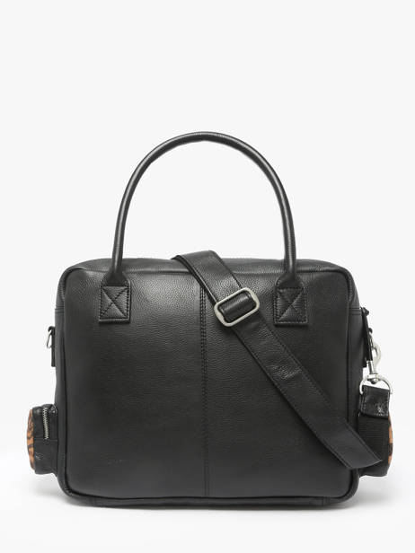 Handtassen Leopard Leder Paul marius Zwart leopard DANDL90S ander zicht 4