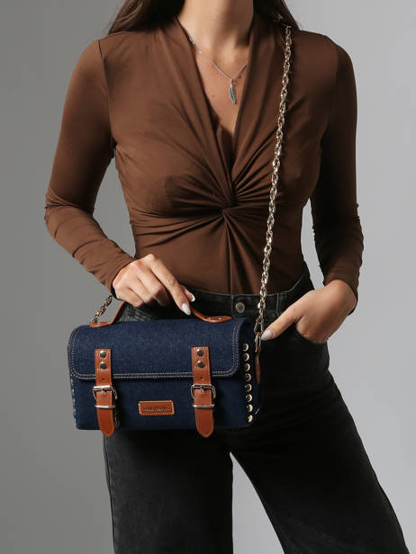 Cross Body Tas L'artisan Denim Brut Paul marius Blauw denim brut ARTI2DEB ander zicht 1