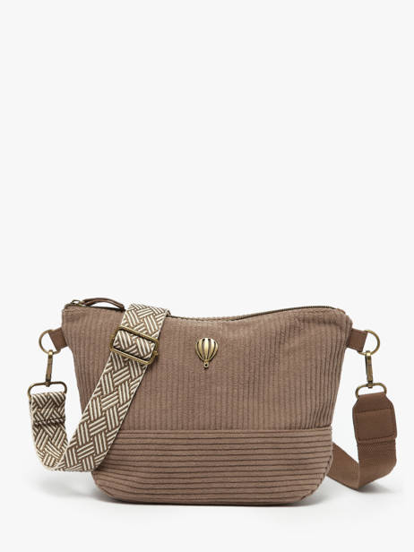 Cross Body Tas Velours Le voyage en panier Bruin velours AHP239