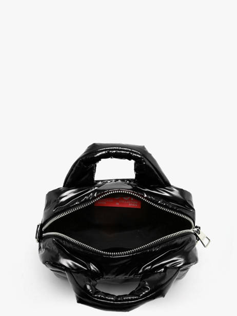 Cross Body Tas Glossy Gerecycleerd Polyester Wouf Zwart glossy BB250023 ander zicht 3