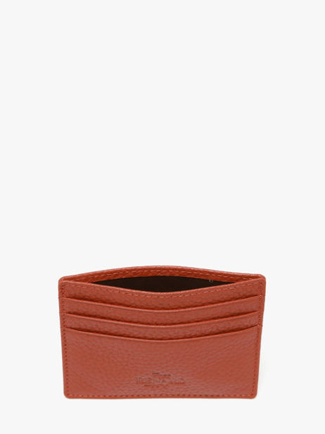 Kaarthouder Leder Yves renard Oranje foulonne 232 ander zicht 1