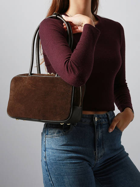 Schoudertas Velvet Caviar Milano Bruin velvet caviar VC25093 ander zicht 1