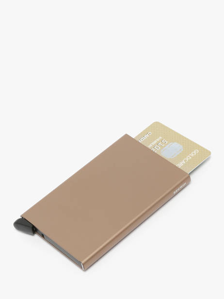 Kaarthouder Leder Secrid Beige magsafe CFM ander zicht 1