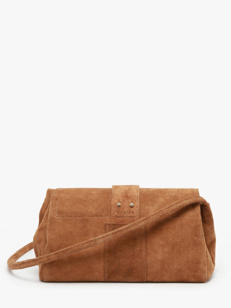 Cross Body Tas M Agnes Rundsleer Met Suède Finish Etrier Bruin agnes EAGV205M ander zicht 7