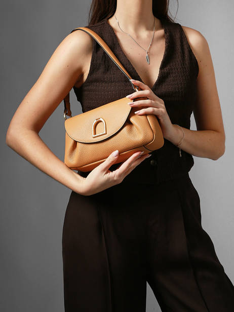 Cross Body Tas /schoudertas Shadow Leder Etrier Geel shadow ESHA163S ander zicht 1