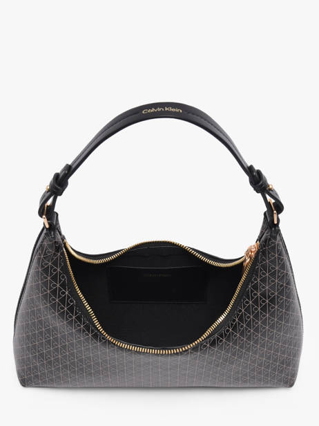 Schoudertas Coated Emblem Gerecycleerd Polyester Calvin klein jeans Zwart coated emblem 4F3298G ander zicht 3